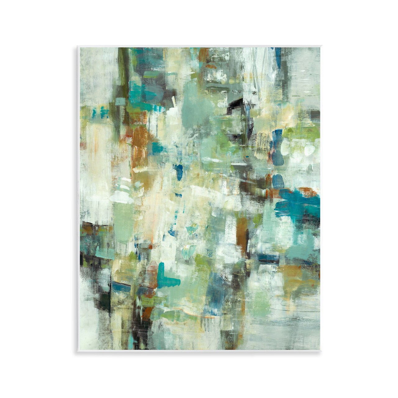 Stupell Industries Restless Green Abstraction Wall Plaque Art Design by Lisa Ridgers